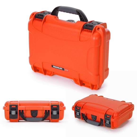 nanuk 905 waterproof hard drone case with custom foam insert for dji spark orange