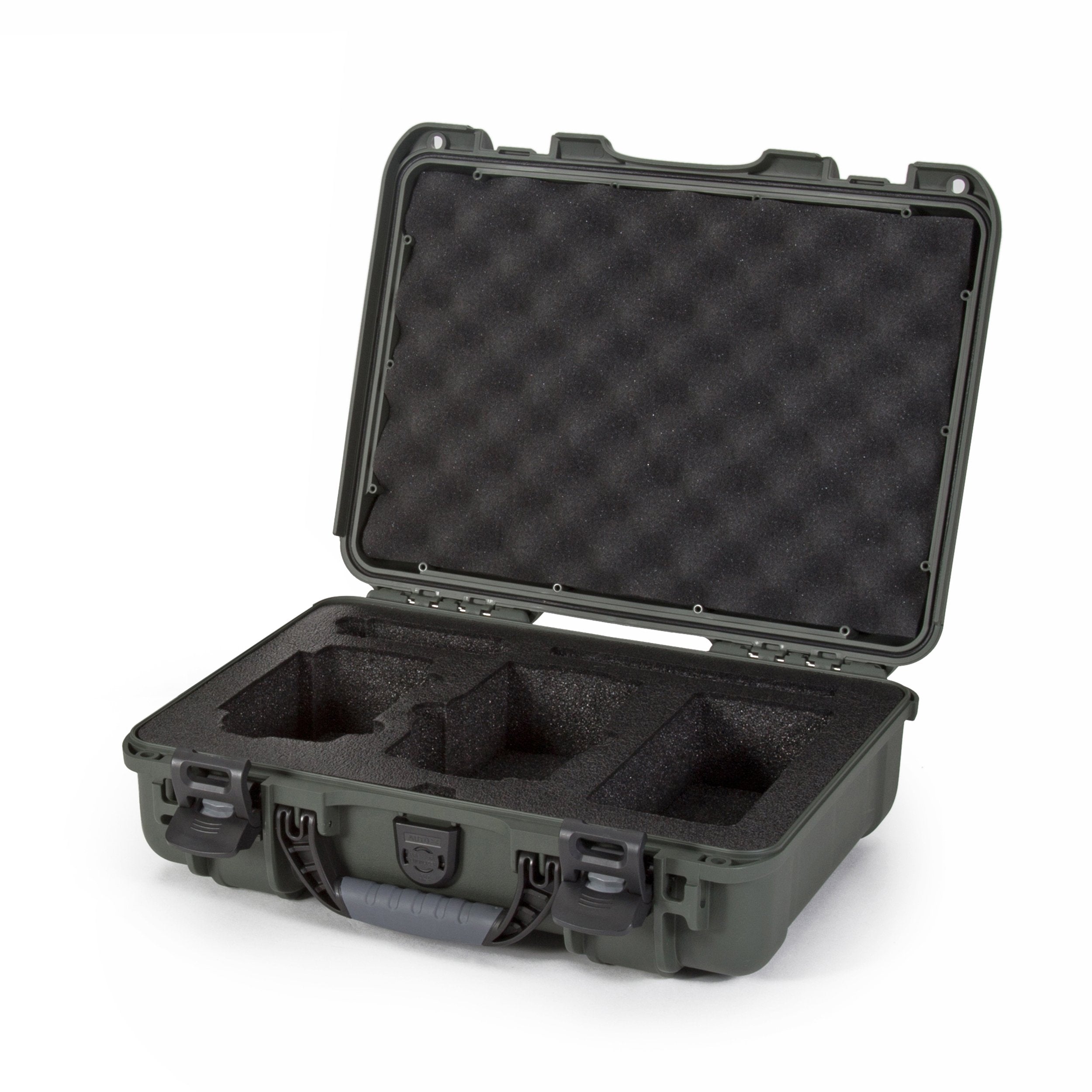 nanuk 909 waterproof hard case with custom foam insert for 8 pocket knives orange