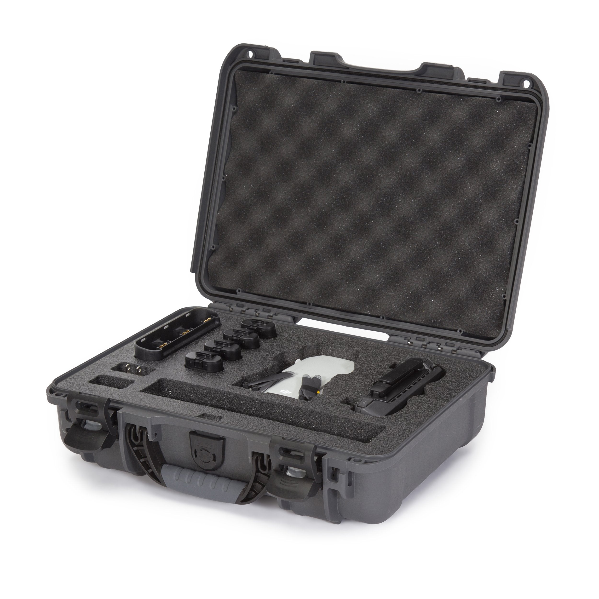 nanuk 909 waterproof hard case with foam insert for dji osmo action camera silver