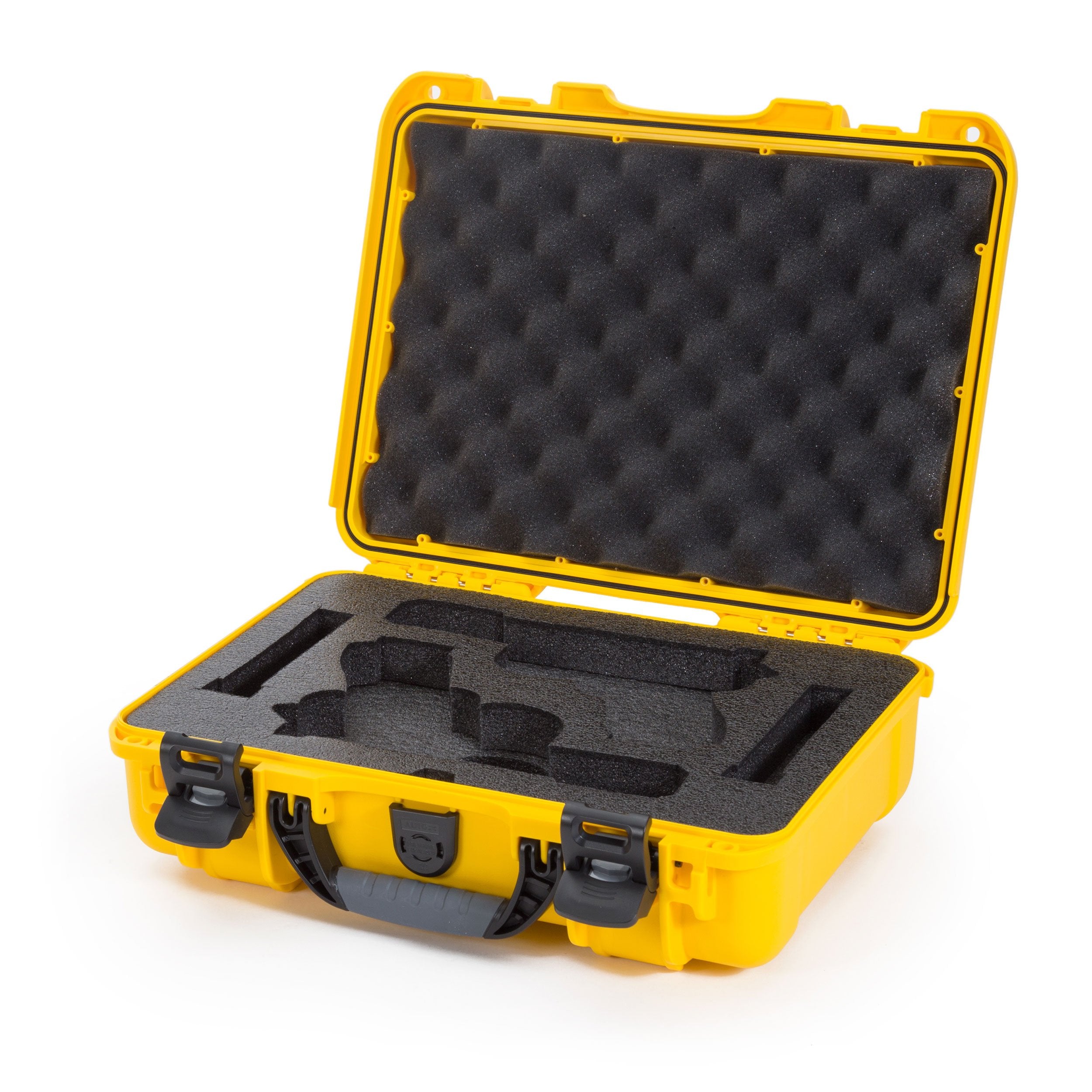 nanuk 910 waterproof hard case with foam insert yellow