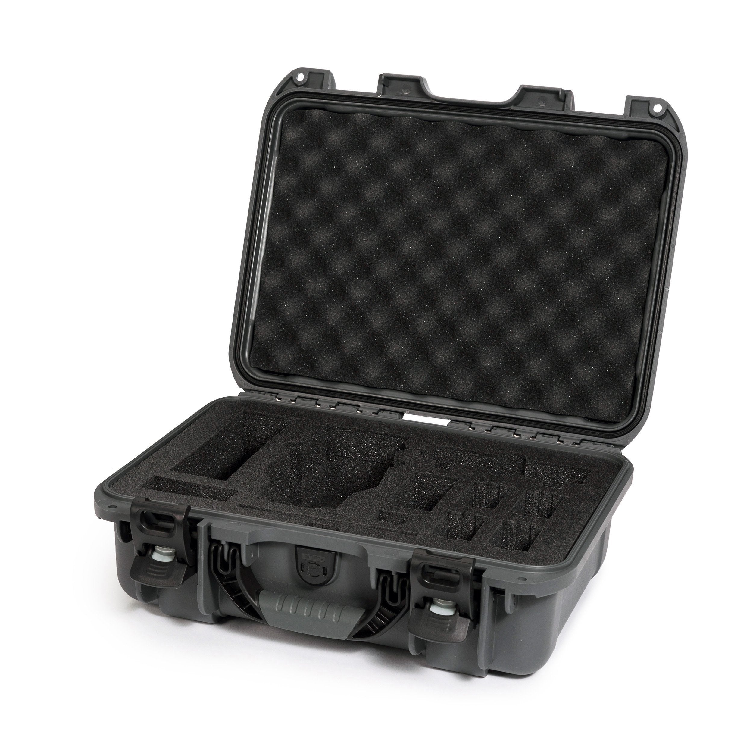 nanuk 918 waterproof hard case with custom foam insert for 6 lenses orange