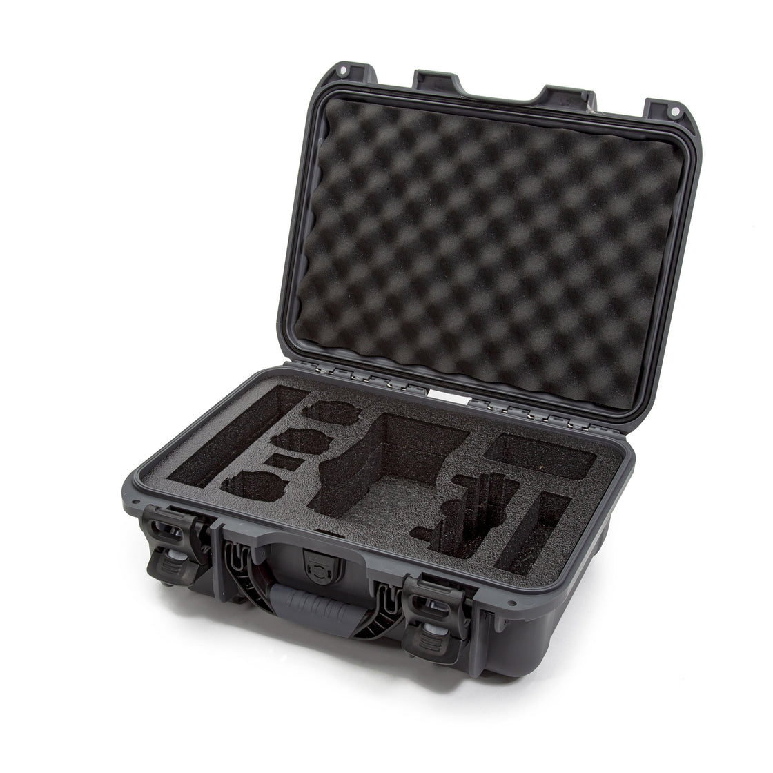 nanuk 918 waterproof hard gun case for revlovers with custom 3up foam insert orange