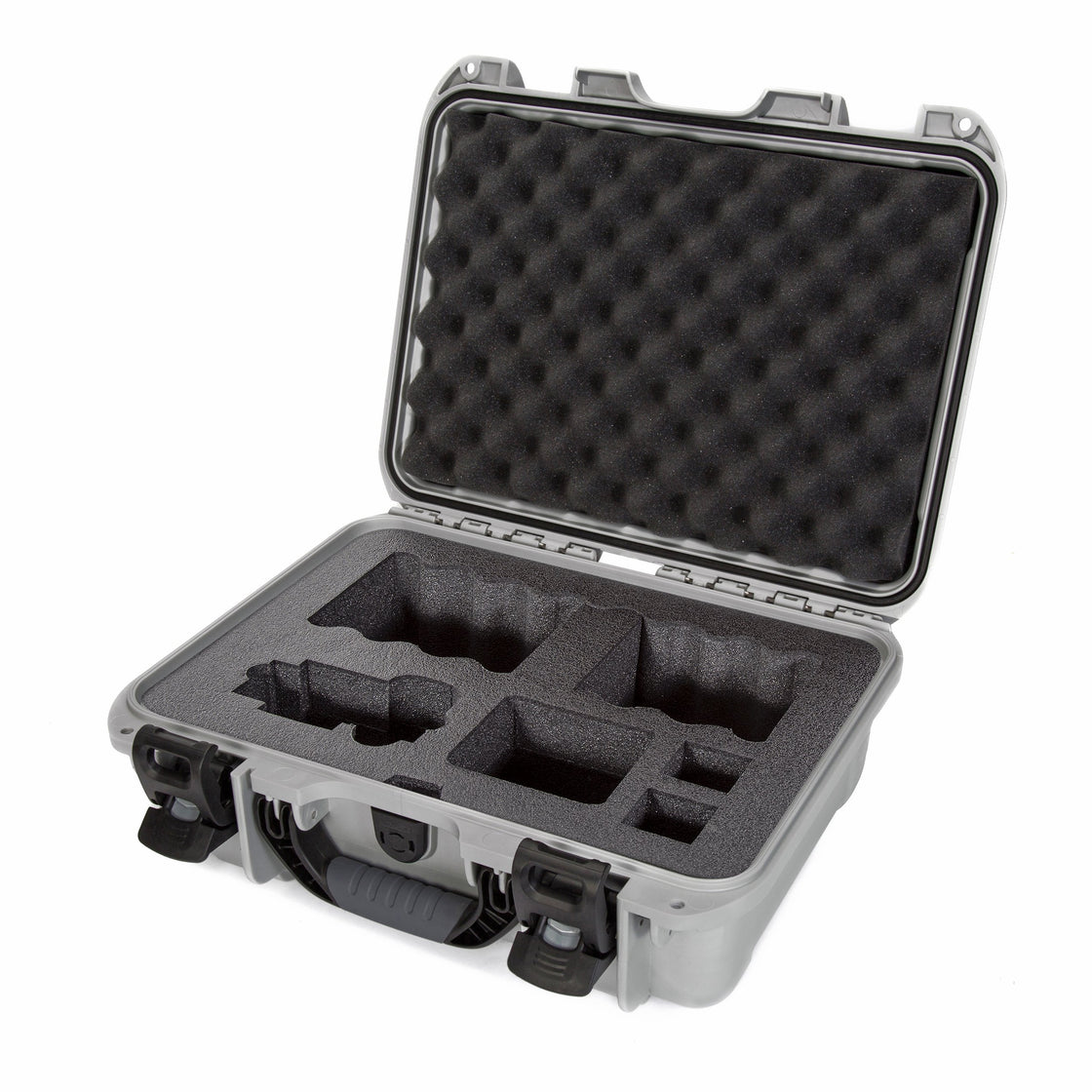 nanuk 918 waterproof hard gun case for revlovers with custom 3up foam insert graphite