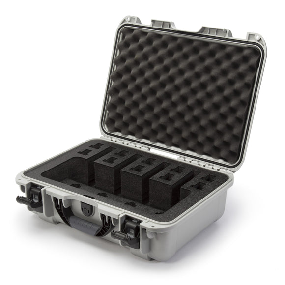 Nanuk 925 Waterproof Professional Gun Case with Foam Insert for 4UP - Silver