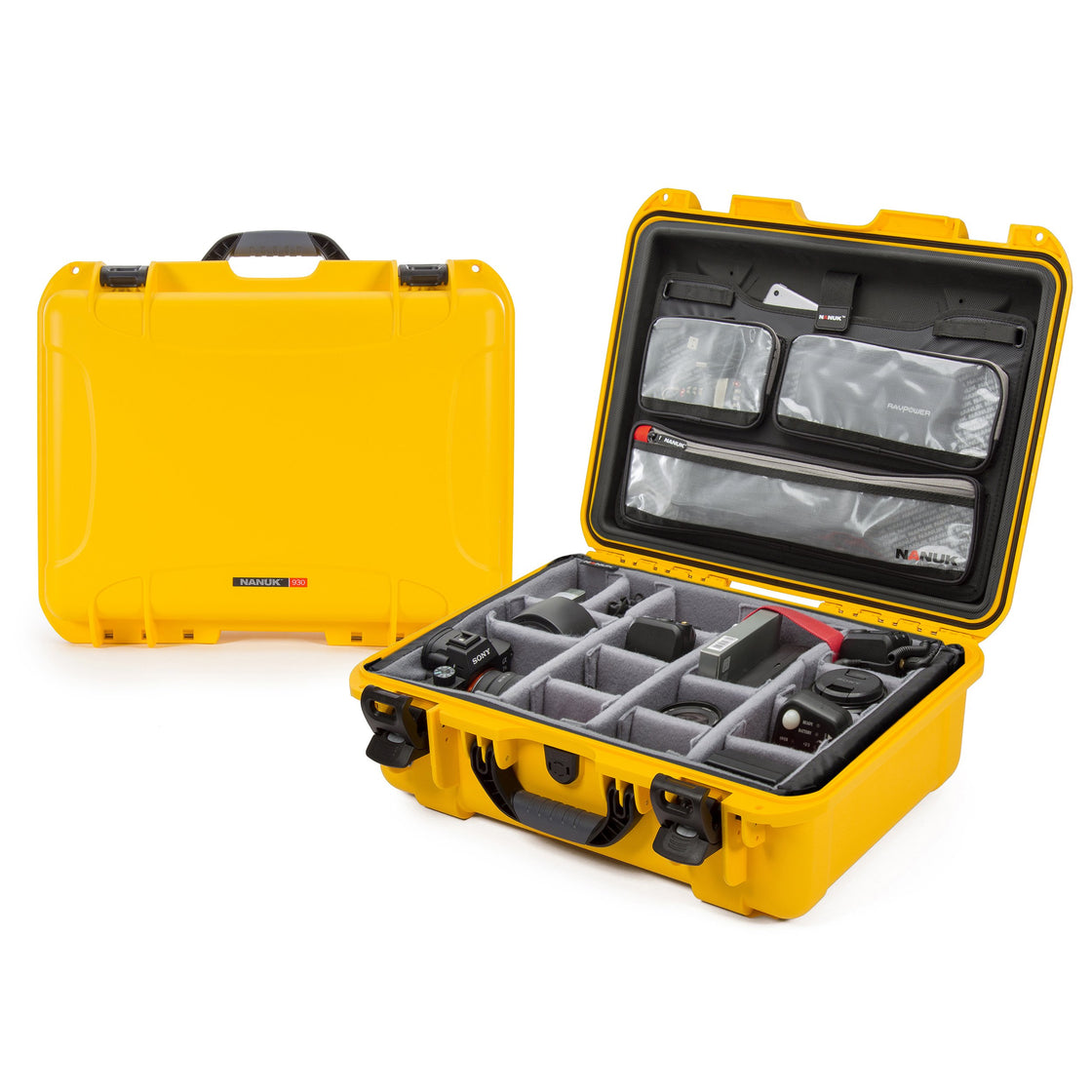 nanuk 925 waterproof carry on hard case with foam insert for canon nikon 1 dslr body and lens lenses yellow