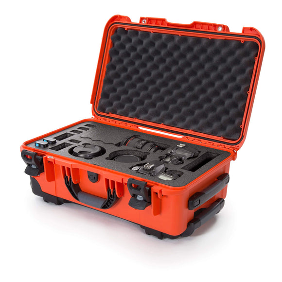 nanuk 935 waterproof carry on hard case with wheels and foam insert orange