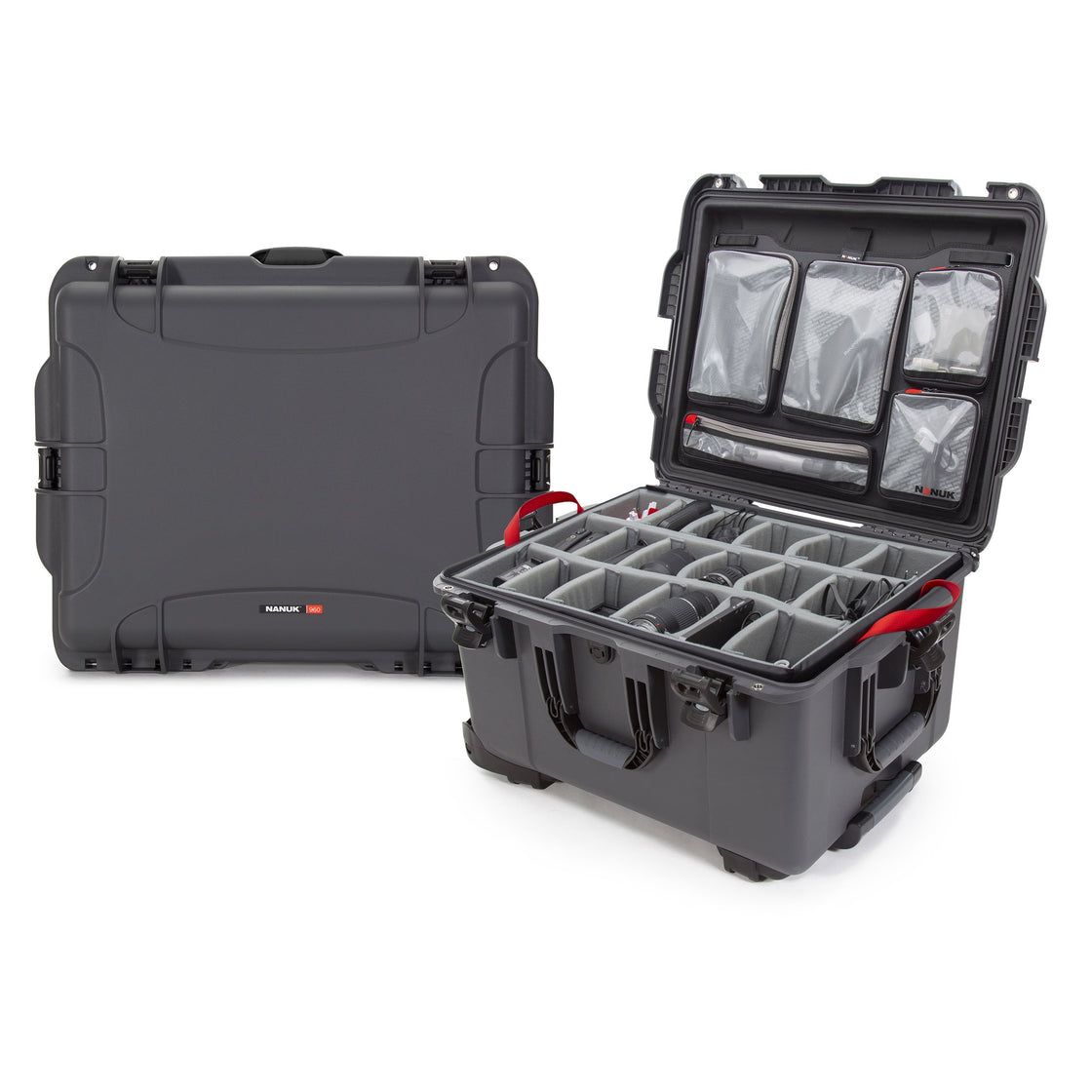 nanuk 955 waterproof hard case with wheels and foam insert black