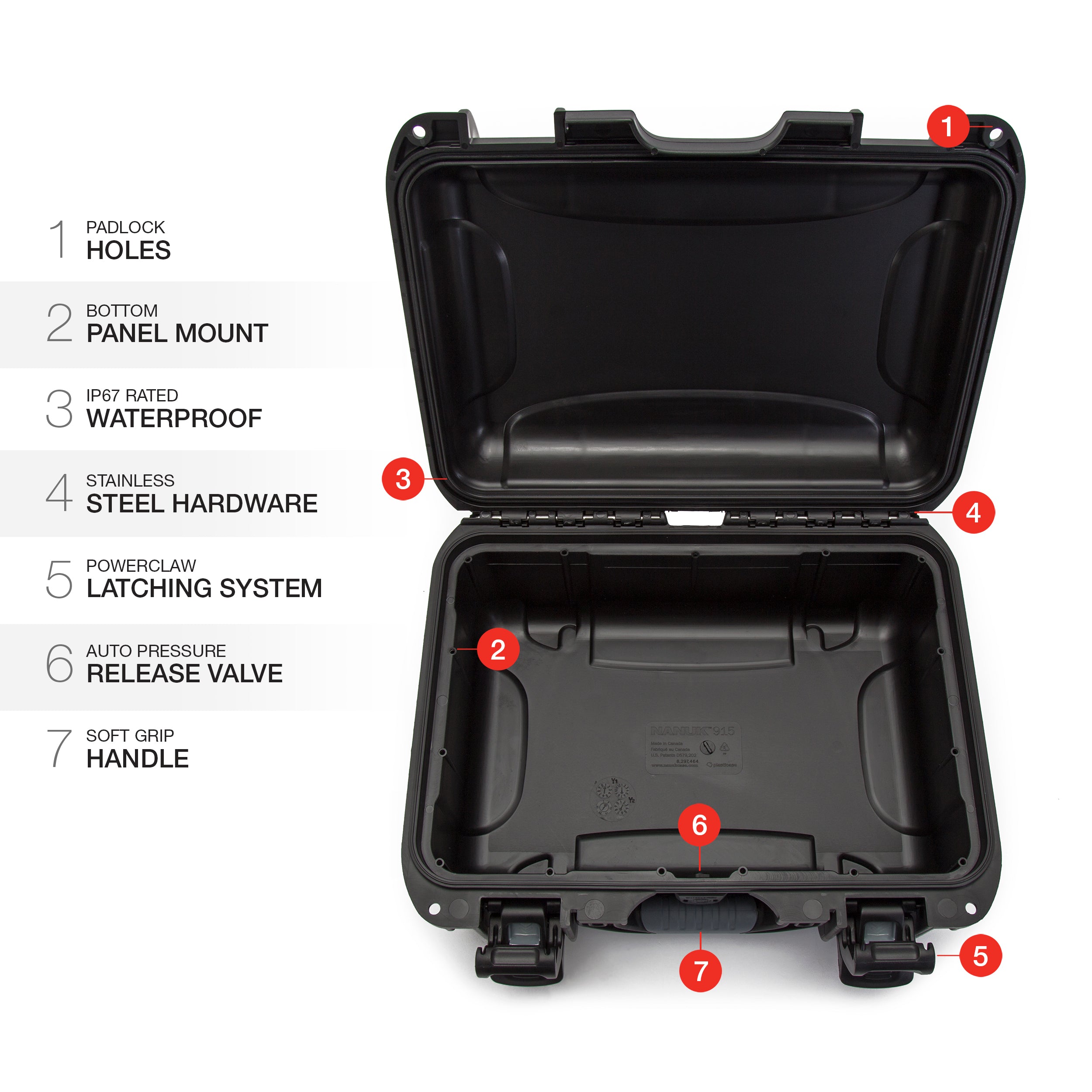 Nanuk 915-0001 Waterproof Hard Case - Black