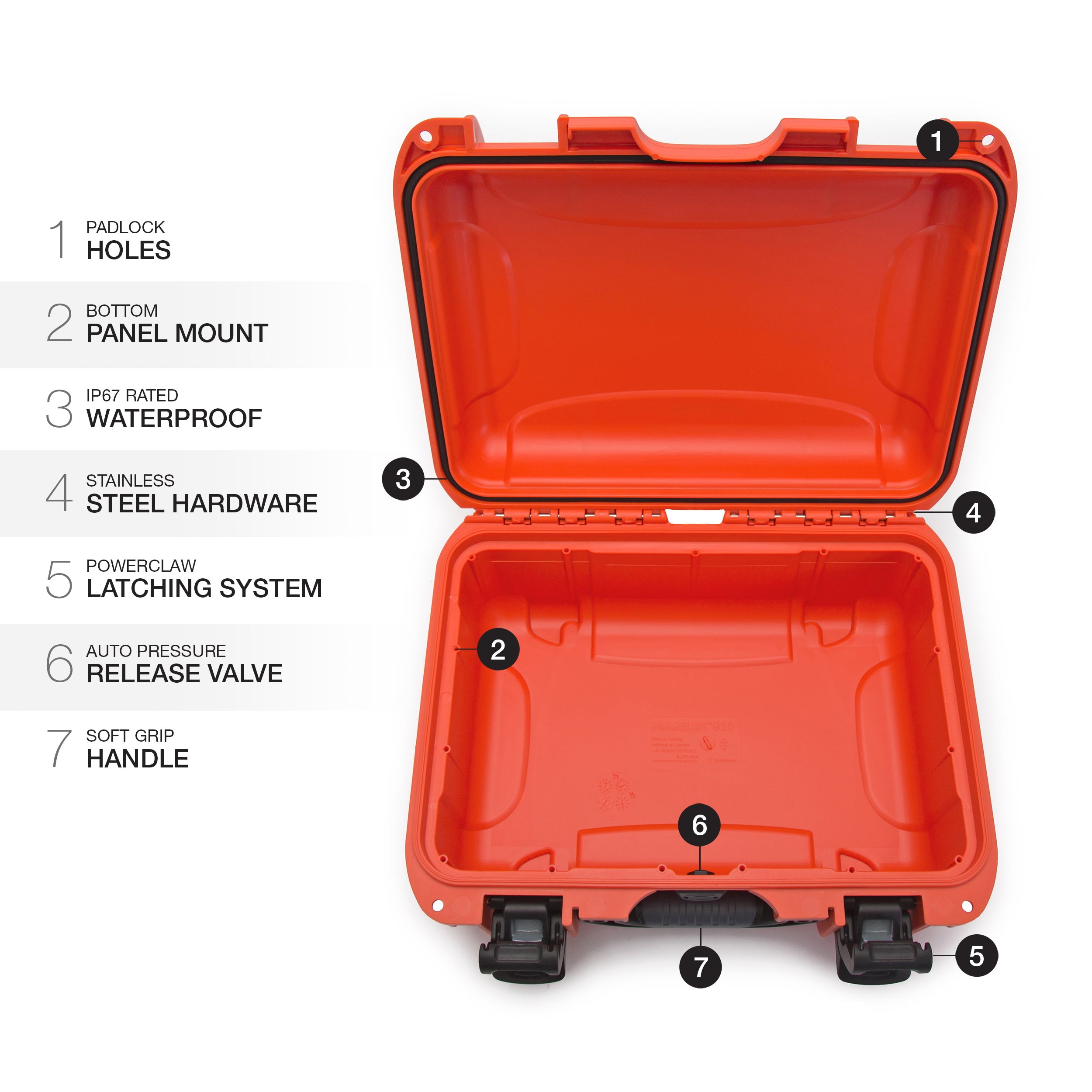Nanuk 915-0003 Waterproof Hard Case Empty - Orange
