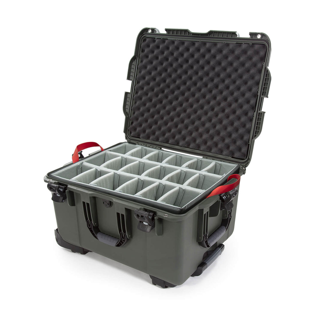 Nanuk 960-2006 Waterproof Hard Case with Wheels and Padded Divider - Olive