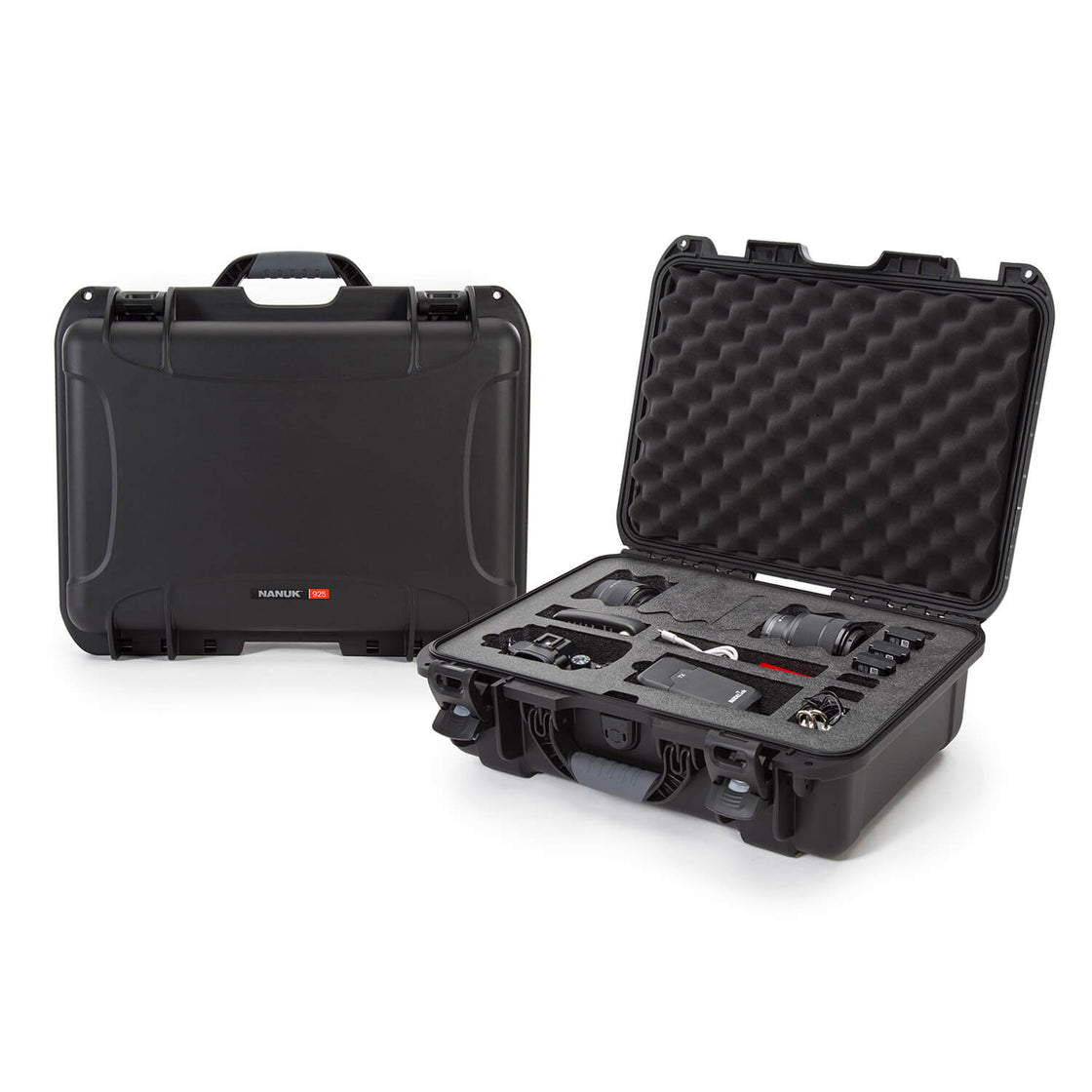 Nanuk 925-EDSLR1 Waterproof Carry-on Hard Case with Foam Insert for Canon, Nikon - 1 DSLR Body and Lens/Lenses - Black