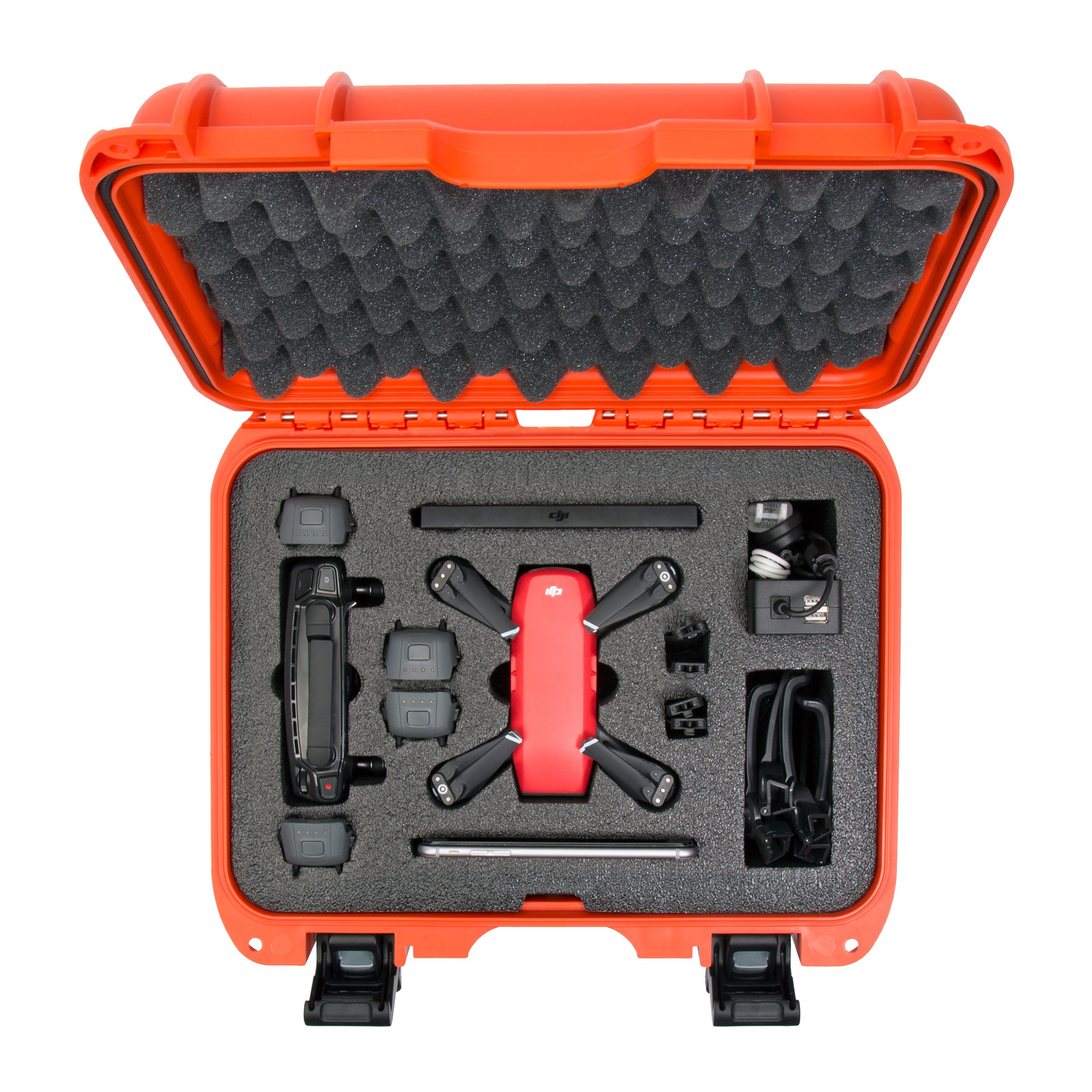 Nanuk 915 Hard Case with Foam Insert for DJI Spark Flymore Camera - Orange