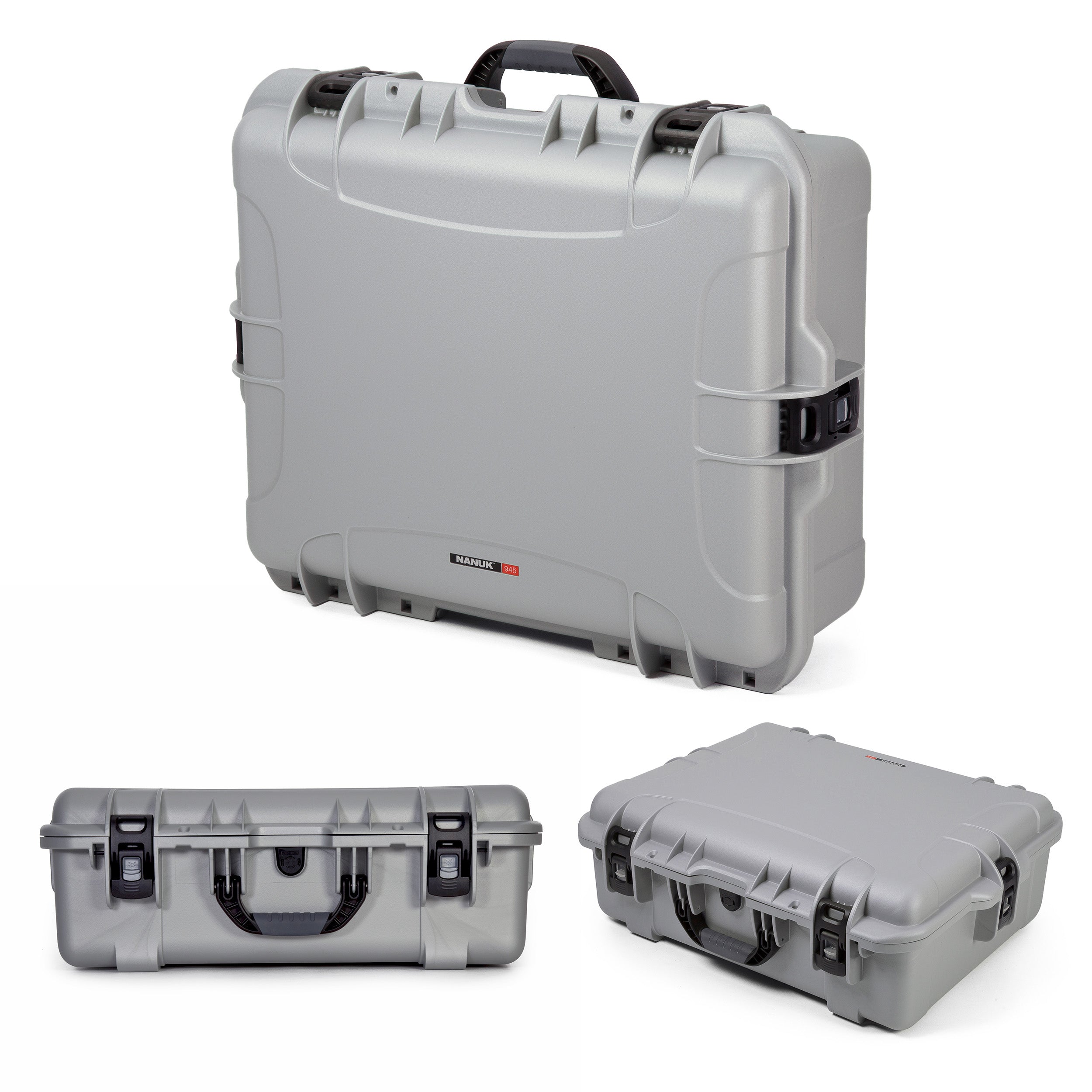 Nanuk 945-DJI45 Waterproof Hard Drone Case with Custom Foam Insert for DJI Phantom 4/ Phantom 4 Pro (Pro+) / Advanced (Advanced+) & Phantom 3 - Silver